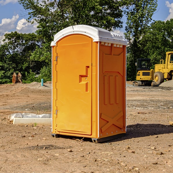 how often are the portable restrooms cleaned and serviced during a rental period in Jim Hogg County